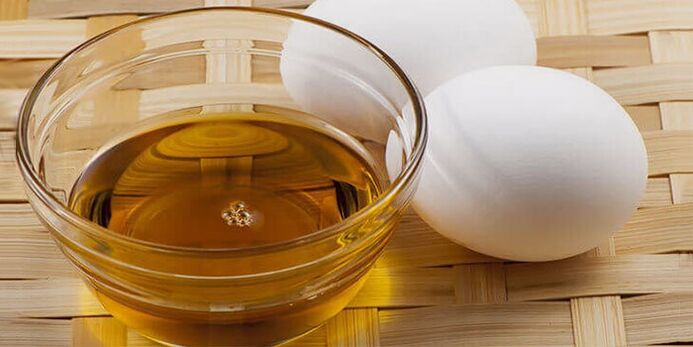 Eggs with oil to prepare therapeutic ointment