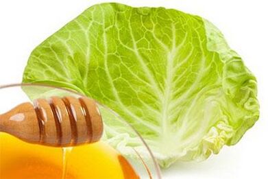 cabbage leaf with honey for arthrosis of the hip joint